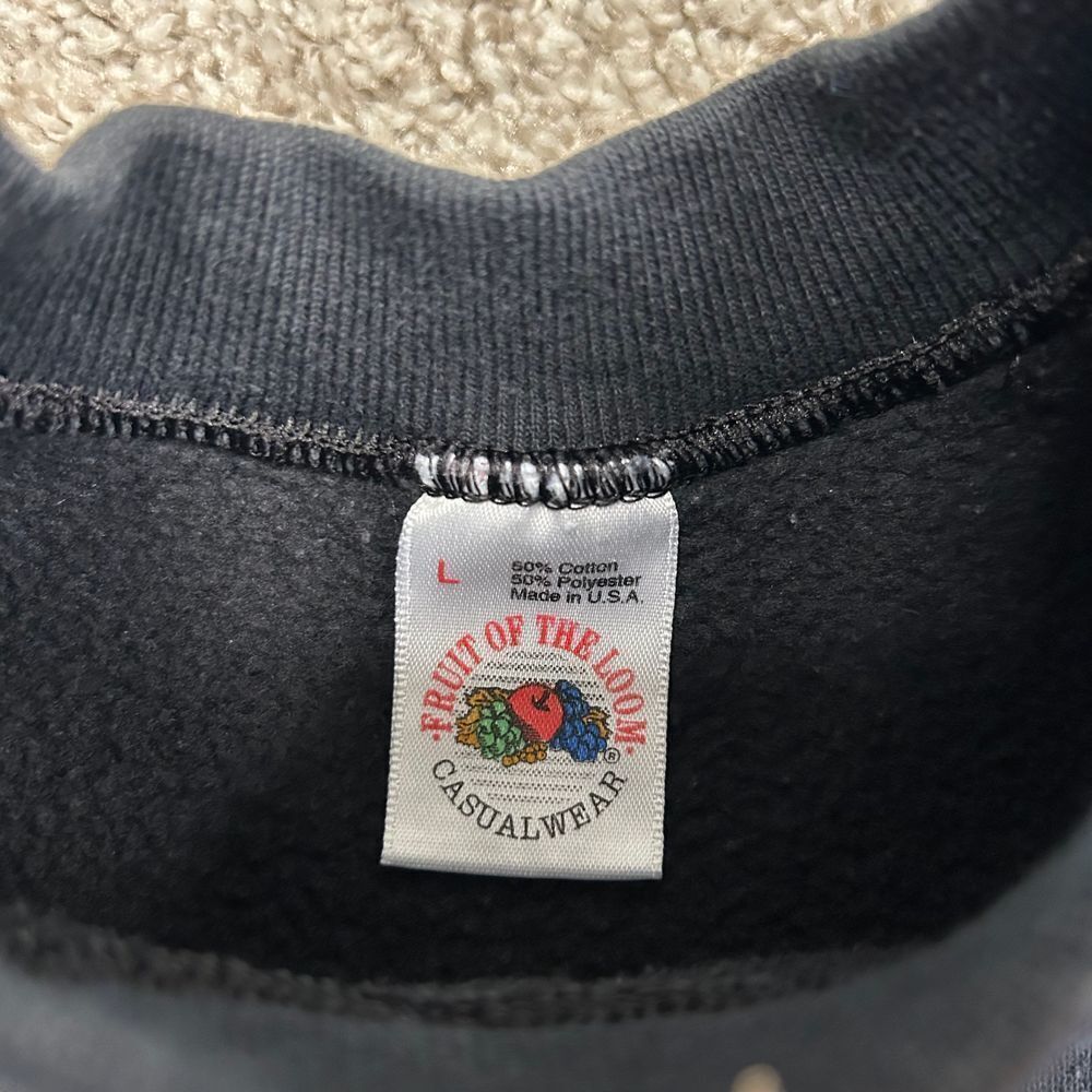 Vintage Red Man Chewing Tobacco Sweatshirt Size Large Made In‎ USA Black (593) - Picture 5 of 7